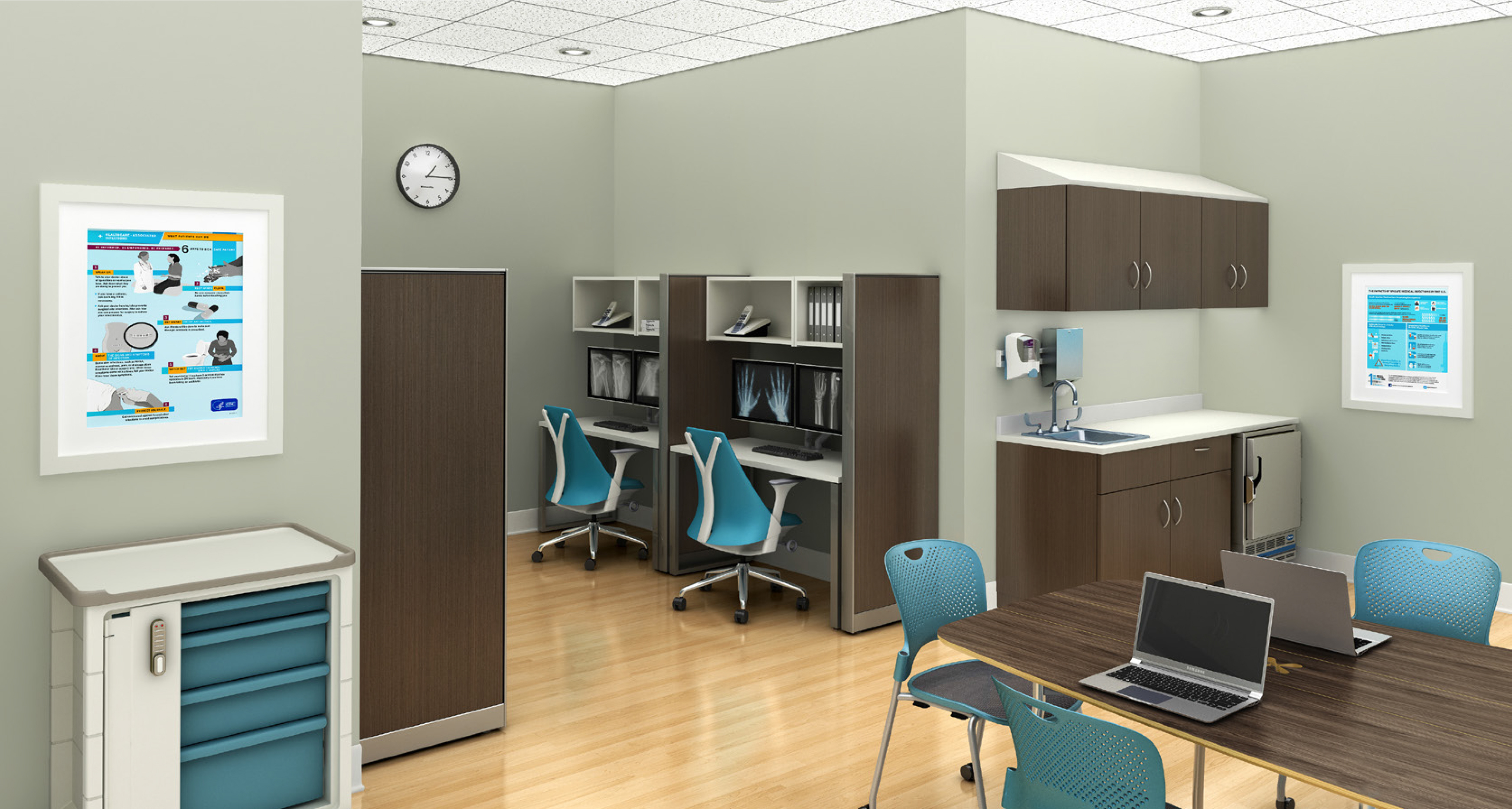 医院家具|医疗推车/柜|办公家具|设计师家具|Procedure 无钥匙锁医疗推车